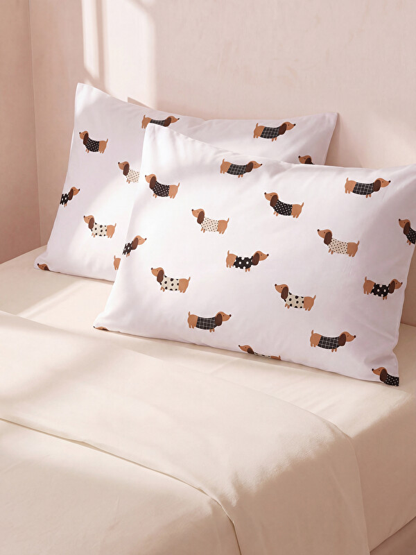 LCW HOME Dog Patterned Pillowcase 2-pack 50x70 cm