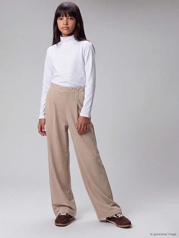 LCW Kids Pantaloni De Trening Plisați Pentru Fete Soft Touch