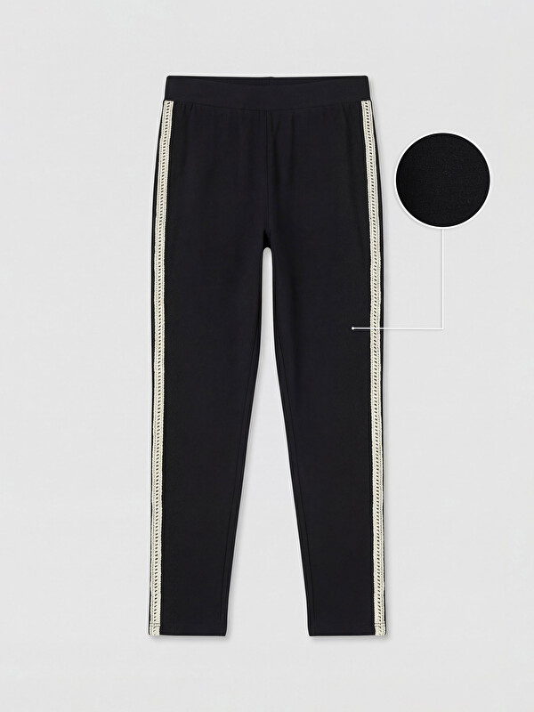 LCW Kids Normal Waist Side Striped Girls' Leggings