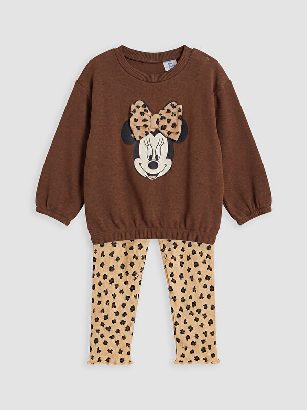 LCW baby Minnie Mouse Baskılı Kız Bebek Takım