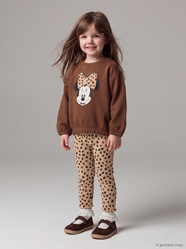 LCW baby Minnie Mouse Baskılı Kız Bebek Takım