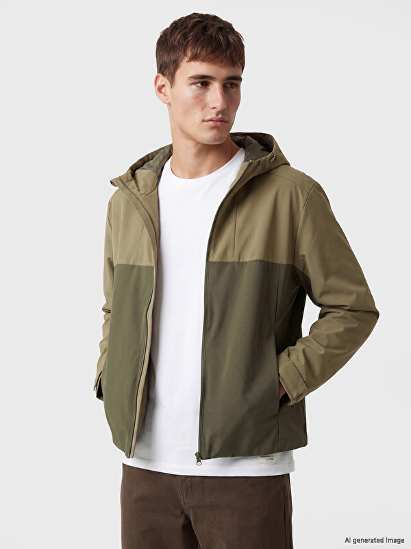 LCW Vision Man Green Raincoat