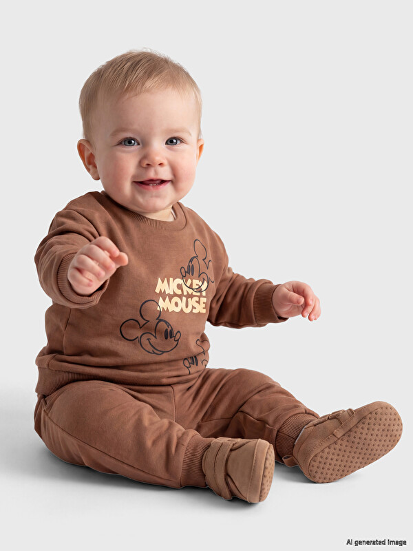 LCW baby Set sportiv i stampuar Mickey Mouse për foshnja djem