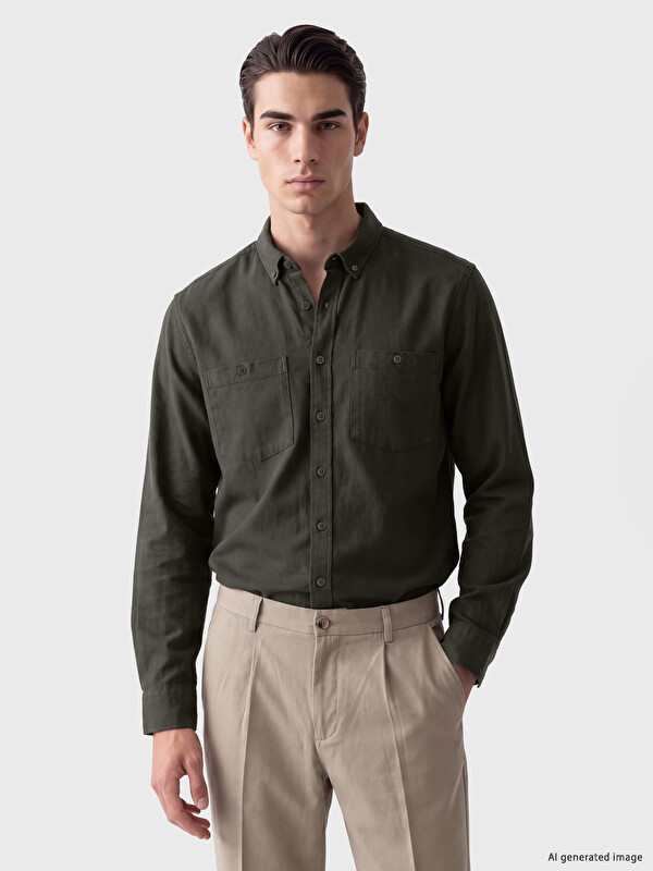 LCWAIKIKI Classic Regular Fit Gabardin Erkek Gömlek