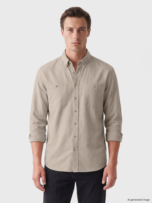 LCWAIKIKI Classic Regular Fit Gabardine Men's Shirt