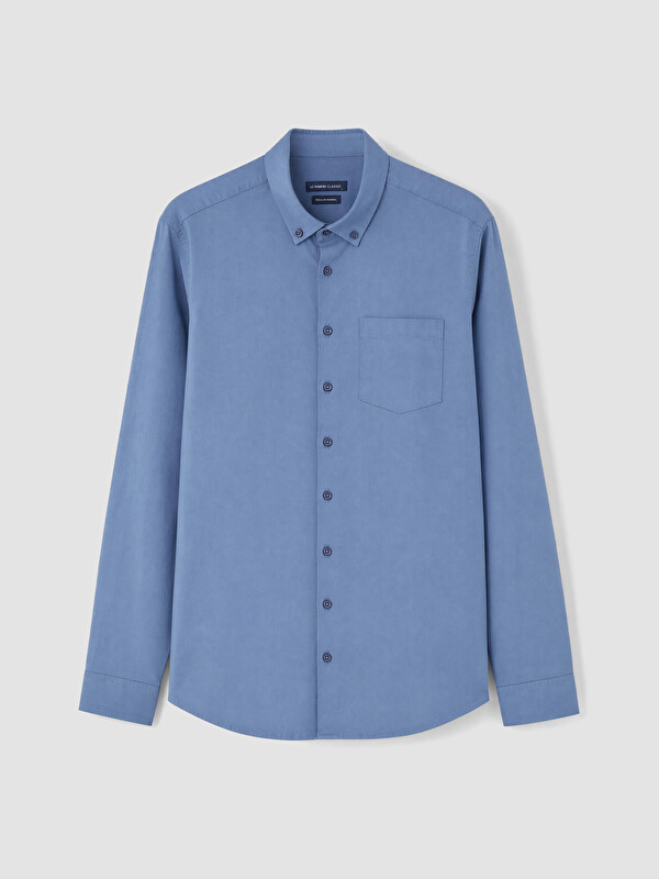 LCWAIKIKI Classic Man Blue Shirt