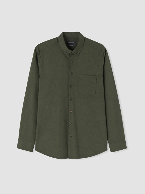 LCWAIKIKI Classic Man Green Shirt