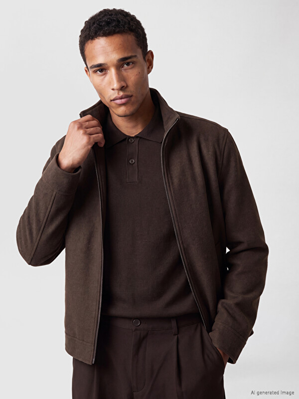 LCW Vision Regular Fit Dik Yaka Erkek Mont