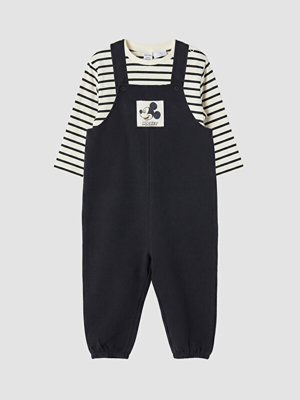 LCW baby Mickey Mouse Erkek Bebek Salopet Takım