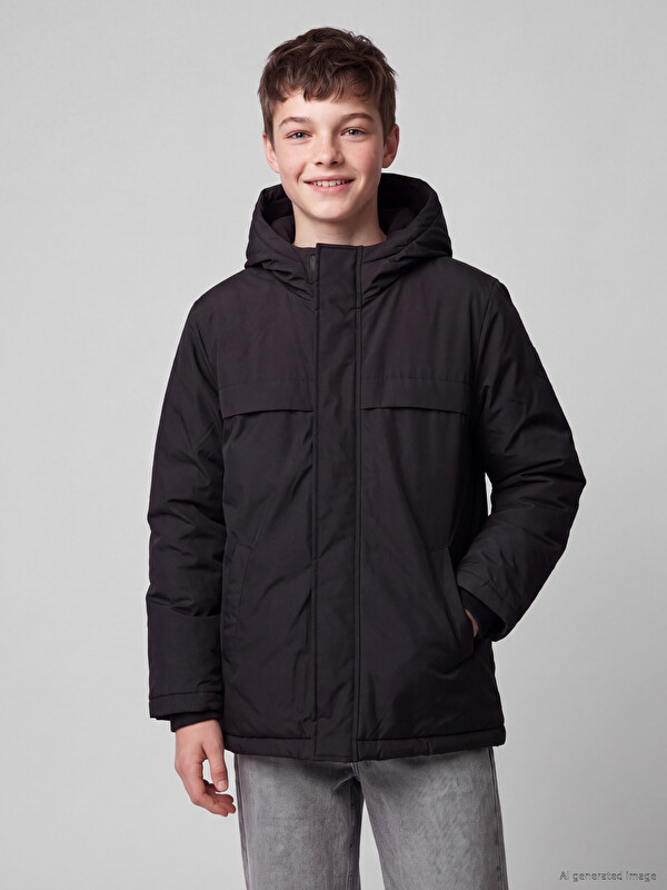 LCW Kids Su İtici Erkek Çocuk Mont