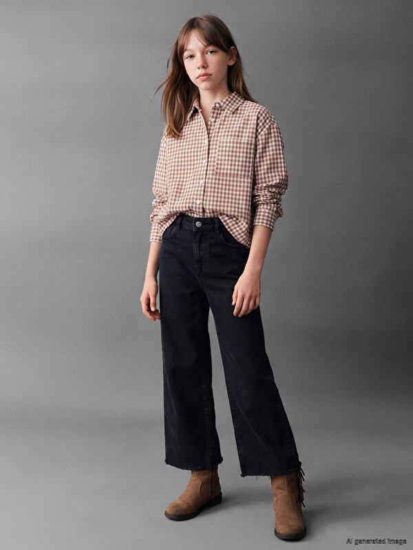 LCW Kids Wideleg Kız Çocuk Jean Pantolon