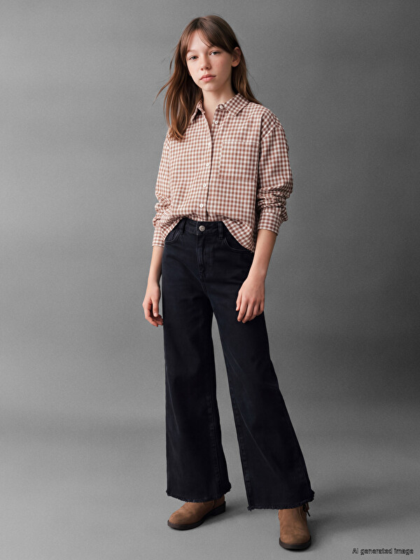 LCW Kids Wideleg Kız Çocuk Jean Pantolon