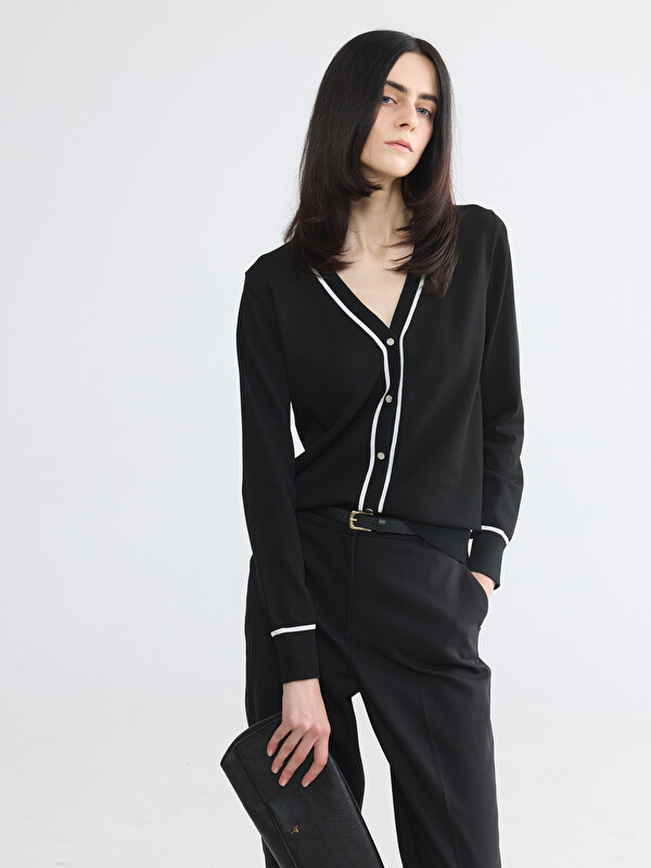 LCWAIKIKI Classic Woman Black Cardigan