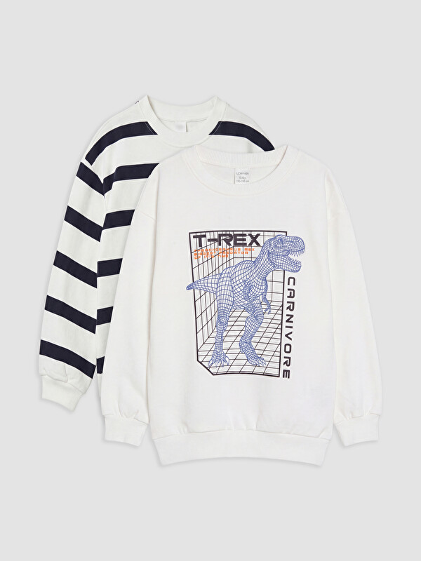 LCW Kids Baskılı Erkek Çocuk Sweatshirt Takım