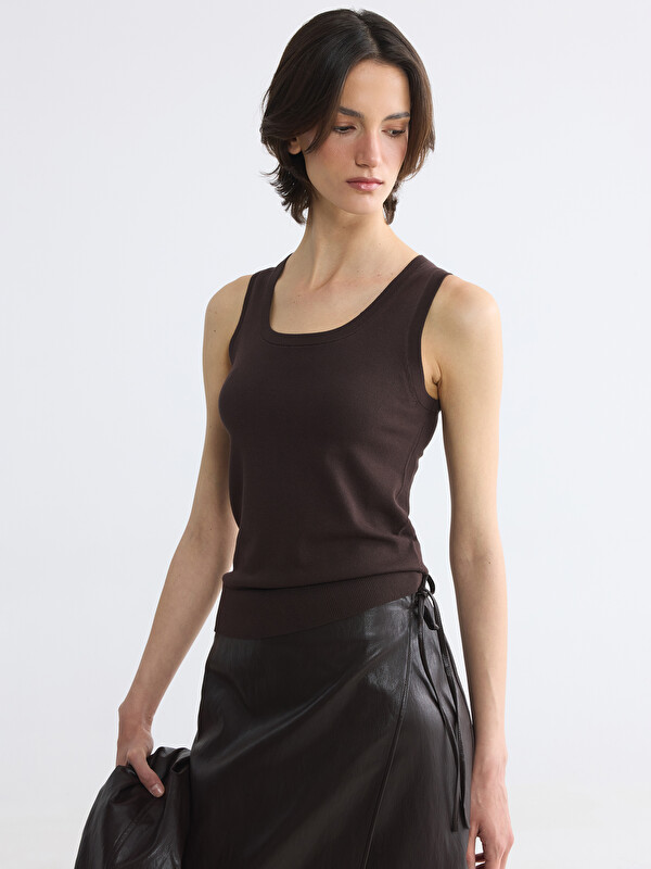 LCWAIKIKI Classic Woman Brown Tank Top