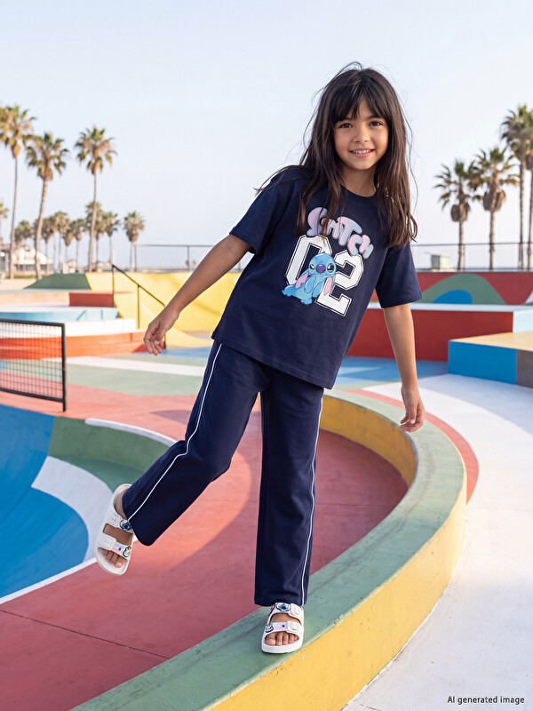 LCW Kids Ensemble Fille Imprimé Stitch
