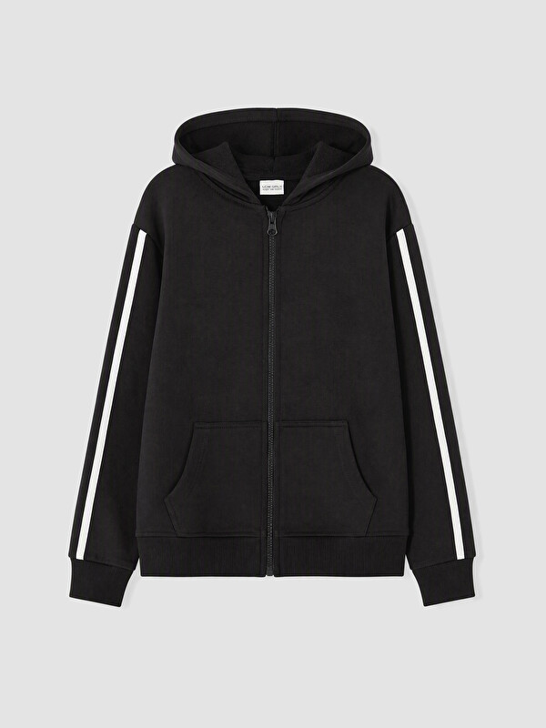 LCW Kids Kapüşonlu Kız Çocuk Fermuarlı Sweatshirt