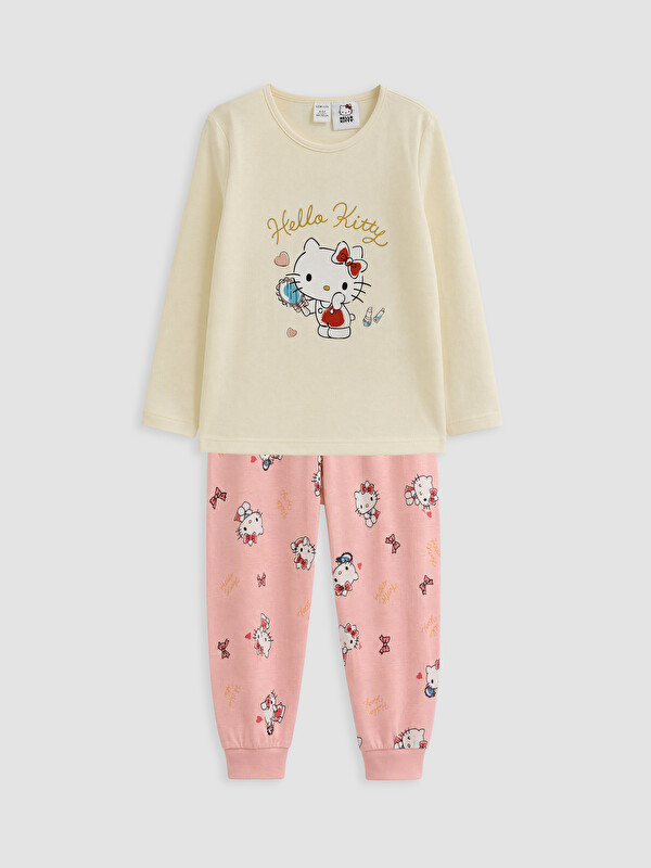 LCW Kids Girl Ecru Pyjama Set