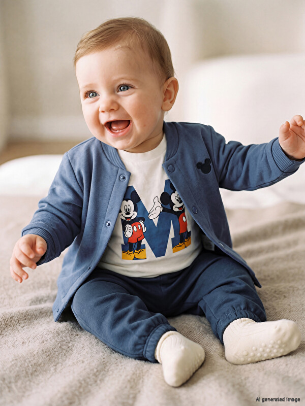 LCW baby Mickey Mouse Erkek Bebek 3'lü Takım
