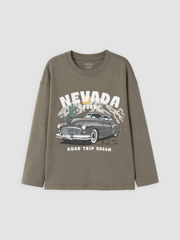 LCW Kids Boy Khaki T-Shirt