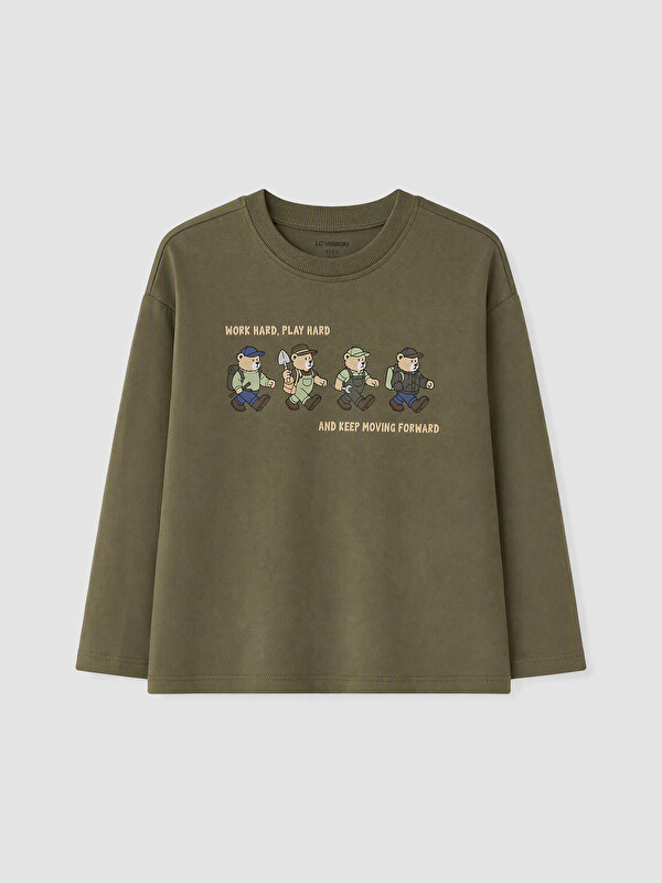 LCW Kids Boy Khaki T-Shirt