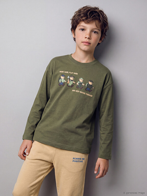 LCW Kids Tricou cu mânecă lungă pentru băieți