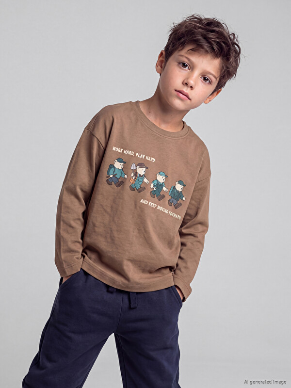 LCW Kids Erkek Çocuk Uzun Kollu Tişört