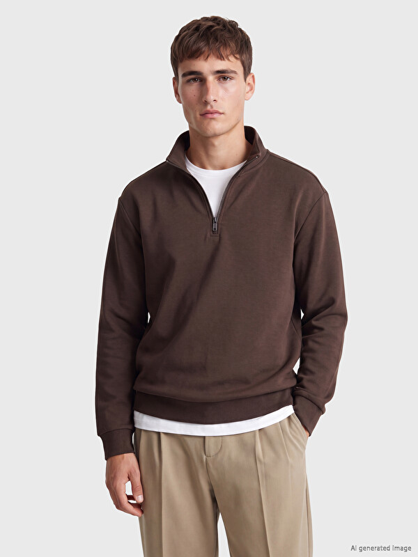 LCW Vision Mock Neck Men's Sweatshirt