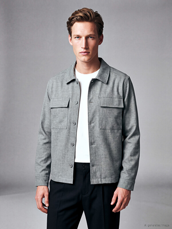SOUTHBLUE Regular Fit Shirt Collar Men's Shirt Jacket
