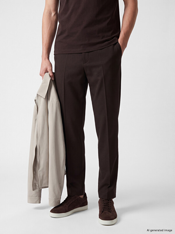 SOUTHBLUE Regular Fit Dobby Men's Trousers