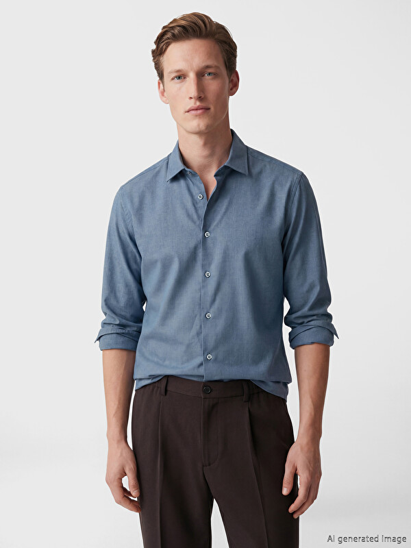SOUTHBLUE Regular Fit Gabardin Erkek Gömlek