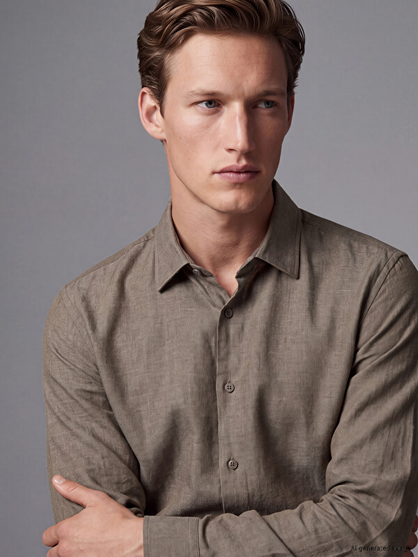 SOUTHBLUE Chemise en gabardine Regular Fit pour homme