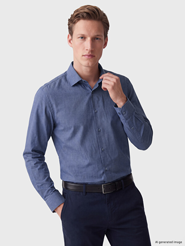 SOUTHBLUE Regular Fit Gabardin Erkek Gömlek