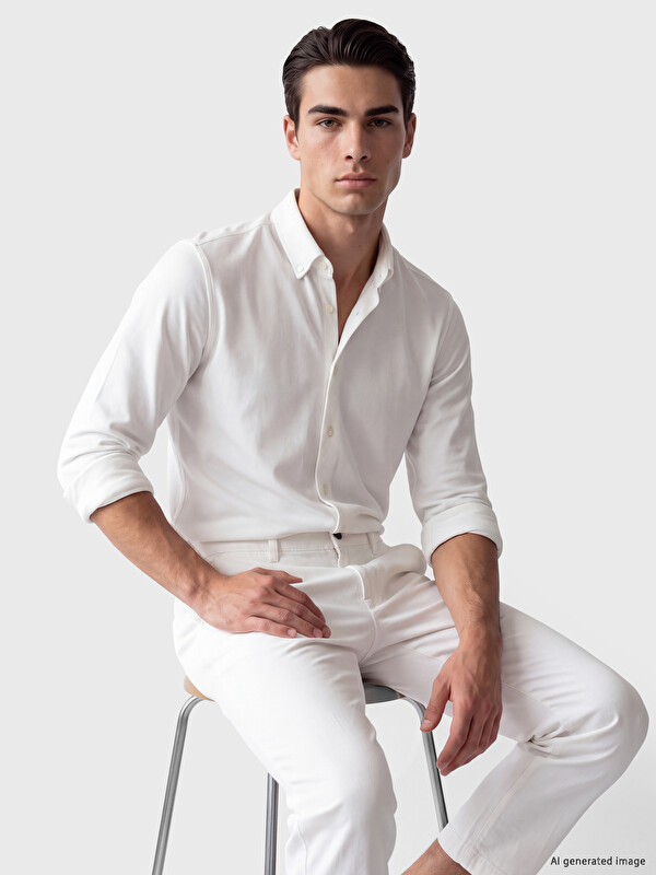 SOUTHBLUE Slim Fit Textured Men's Shirt