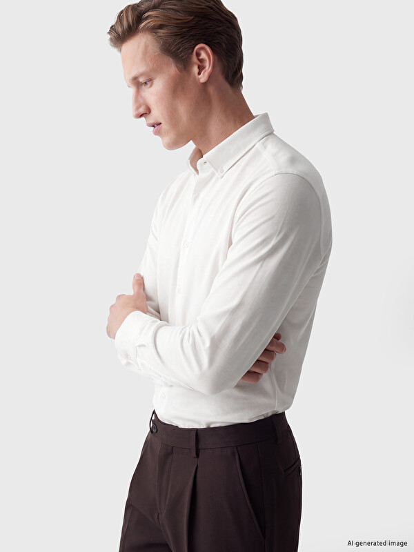 SOUTHBLUE Slim Fit Dokulu Erkek Gömlek