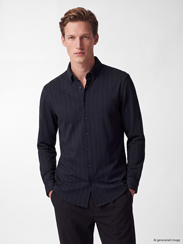SOUTHBLUE Slim Fit Çizgili Erkek Gömlek