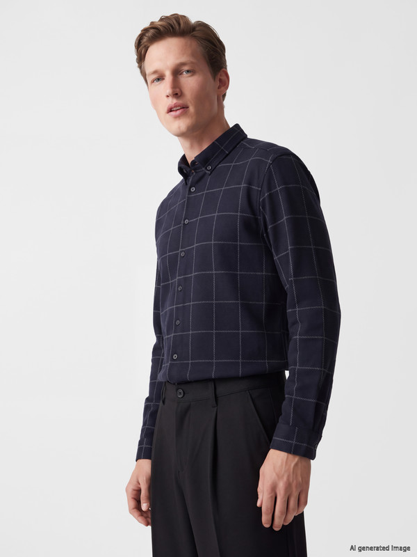 SOUTHBLUE Slim Fit Plaid Men's Shirt