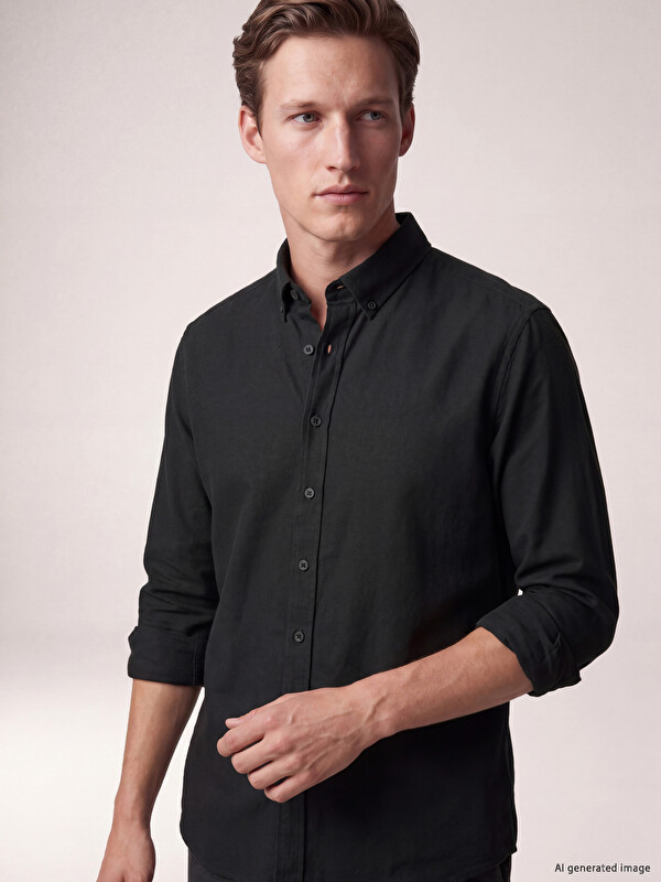 SOUTHBLUE Regular Fit Dobby Men's Shirt