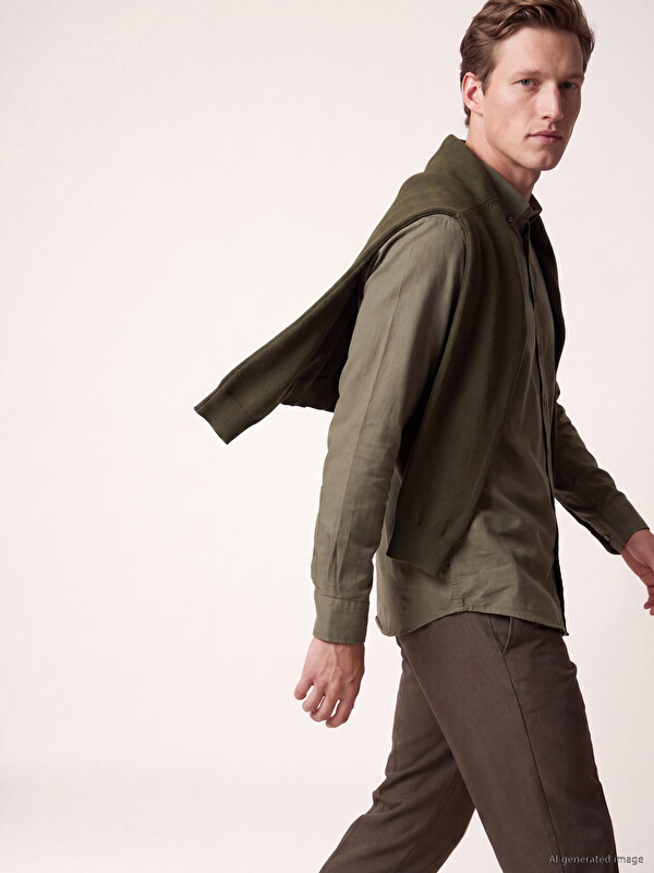 SOUTHBLUE Regular Fit Dobby Men's Shirt