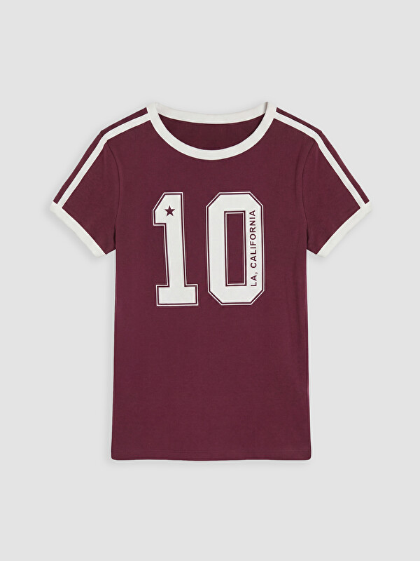 LCW Kids Crew Neck Printed Girls' T-Shirt
