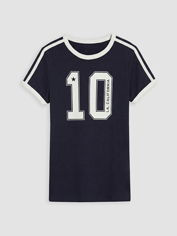 LCW Kids Crew Neck Printed Girls' T-Shirt