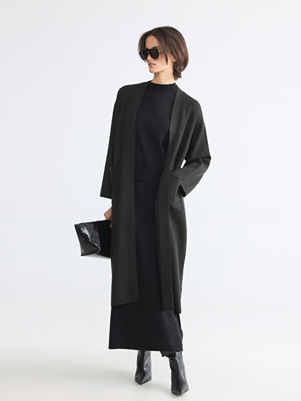 LCW EVERYDAY Şal Yaka Oversize Kadın Triko Hırka