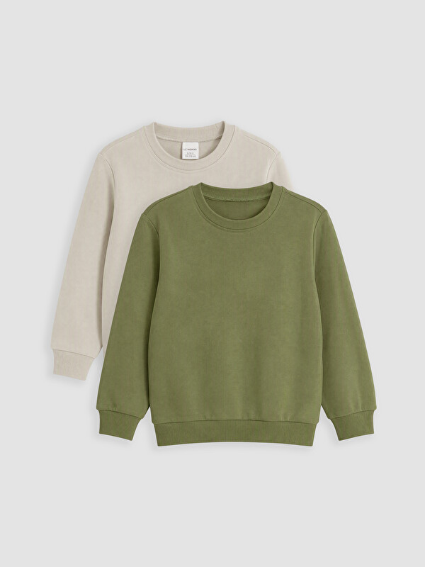 LC WAIKIKI Bisiklet Yaka Erkek Çocuk Sweatshirt 2'li