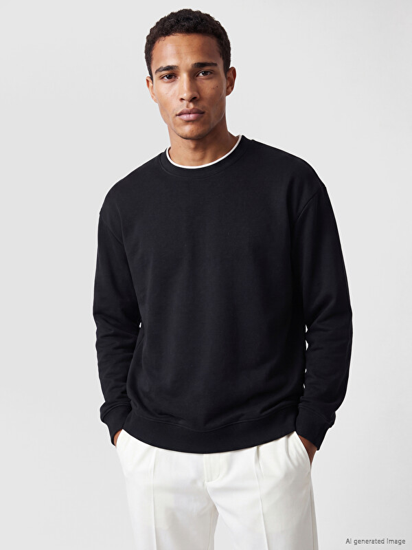 LCW Vision Crew Neck Men's Thick Sweatshirt
