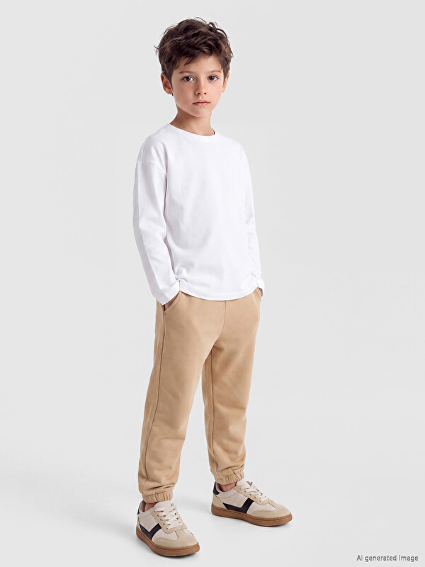 LCW Kids Beli Lastikli Erkek Çocuk Jogger Eşofman Altı