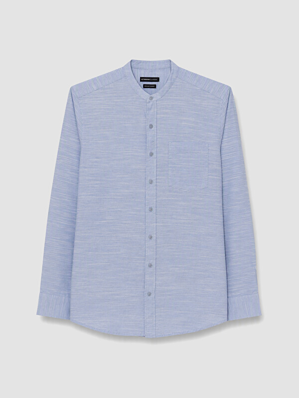 LCWAIKIKI Classic Man Blue Shirt