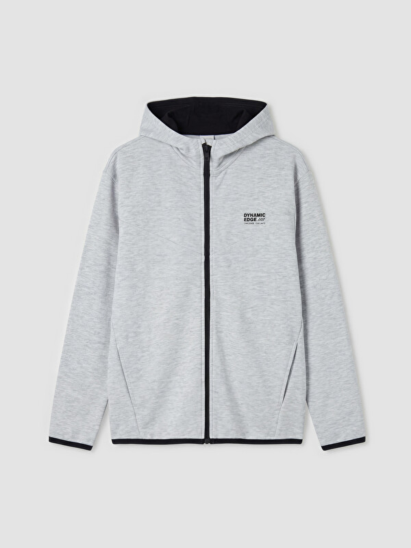 LCW Kids Kapüşonlu Erkek Çocuk Fermuarlı Sweatshirt
