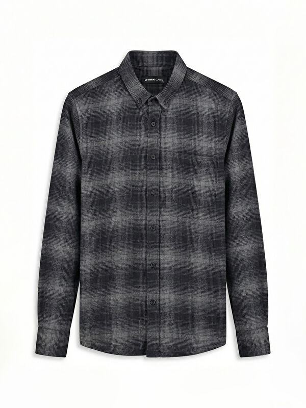 LCWAIKIKI Classic Regular Fit Yün Karışımlı Erkek Gömlek