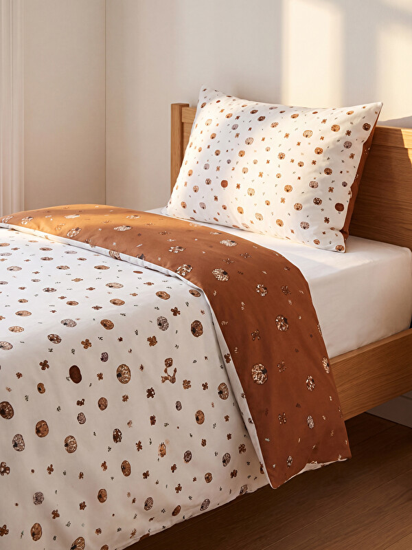 LCW HOME Pumpkin Patterned Single Person Duvet Cover Set