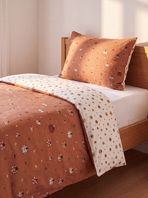 LCW HOME Pumpkin Patterned Single Person Duvet Cover Set